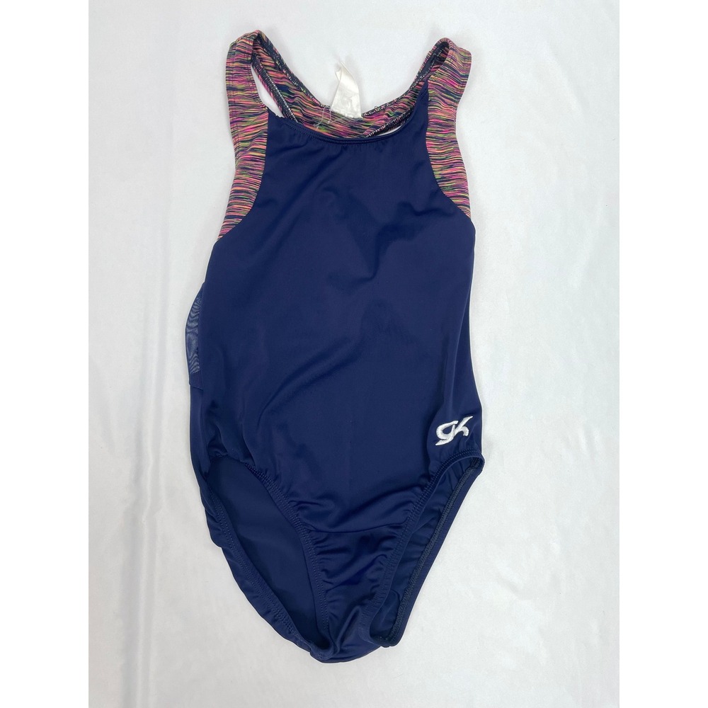 GK Leotard‎ AS Adult Small Blue Gymanstics Sleeveless Racerback